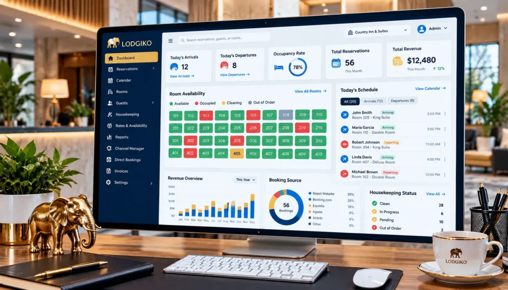 LODGIKO PMS DASHBOARD